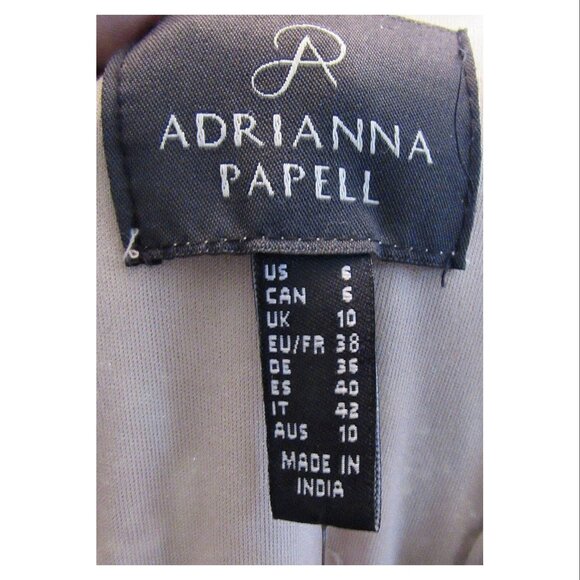 Adrianna Papell Linear Beaded Gown, Antique Copper, Womens Size 2 - Picture 6 of 6